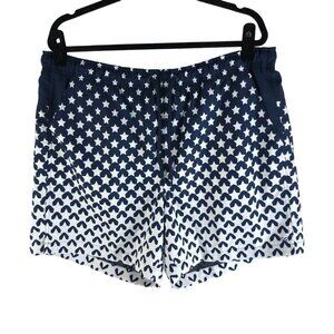 DSG Mens 6" Rec Shorts Relaxed Fit Star Print Blue White XL